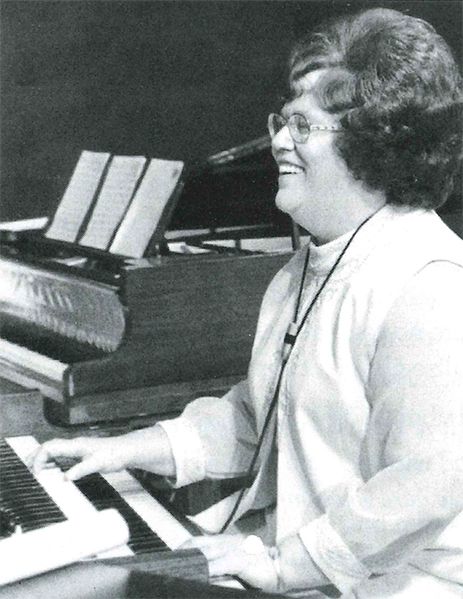 Nancy at the Hammond organ