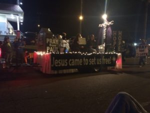 "Pray for Paul" float