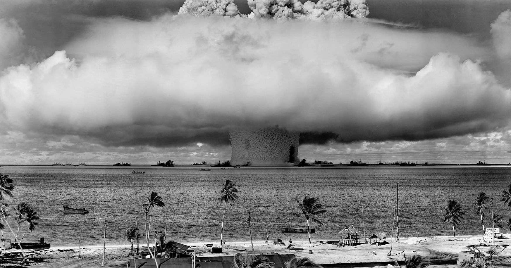 Atom bomb explosion