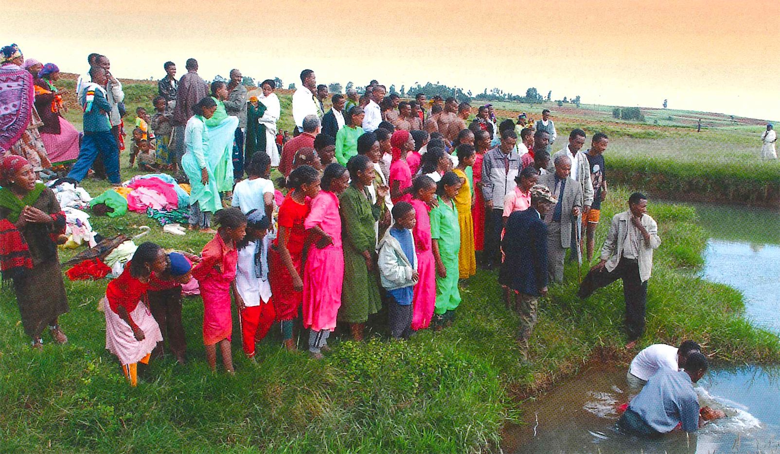 A baptism service among the Selale Oromo people in Ethiopia