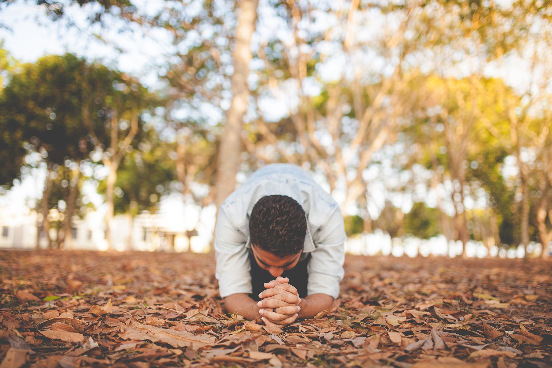 man praying