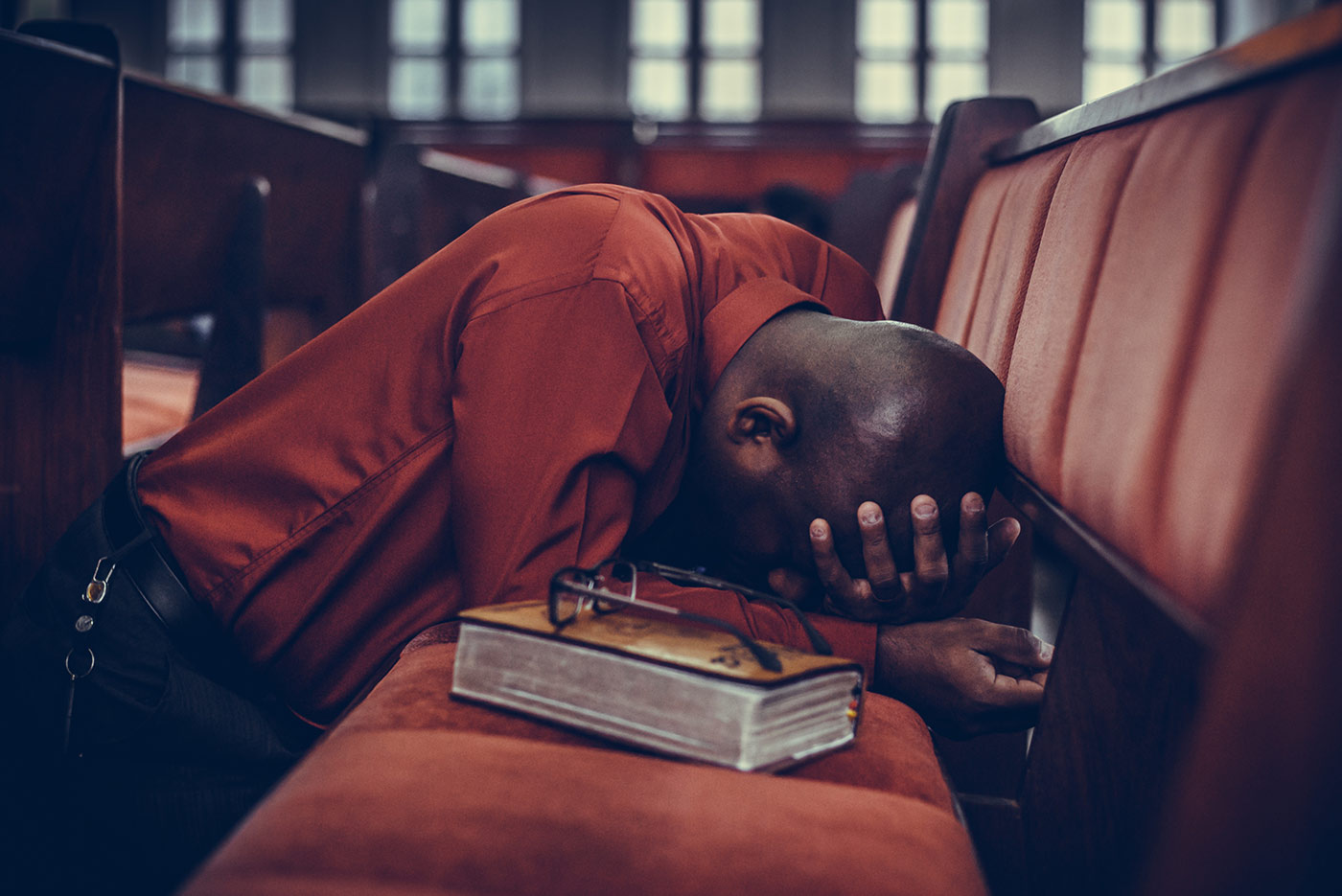 man praying