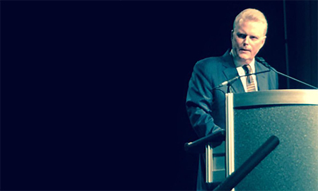 Tim Hill speaking at the COG 2016 General Assembly